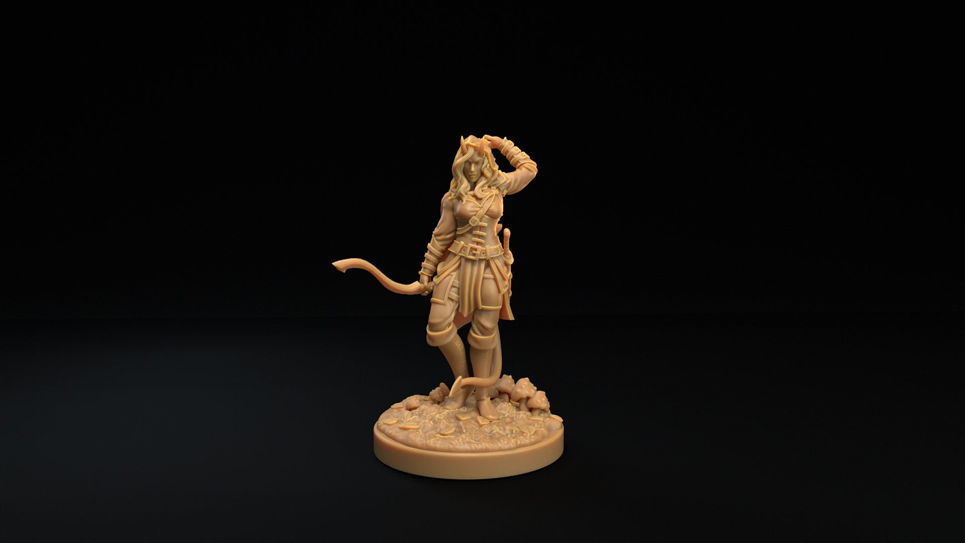 Tiefling Archer | Dragon Trappers Lodge | Winter Advent Calendar | 32mm Scale Resin Printed Tabletop RPG Figure For DND 5E and OPR