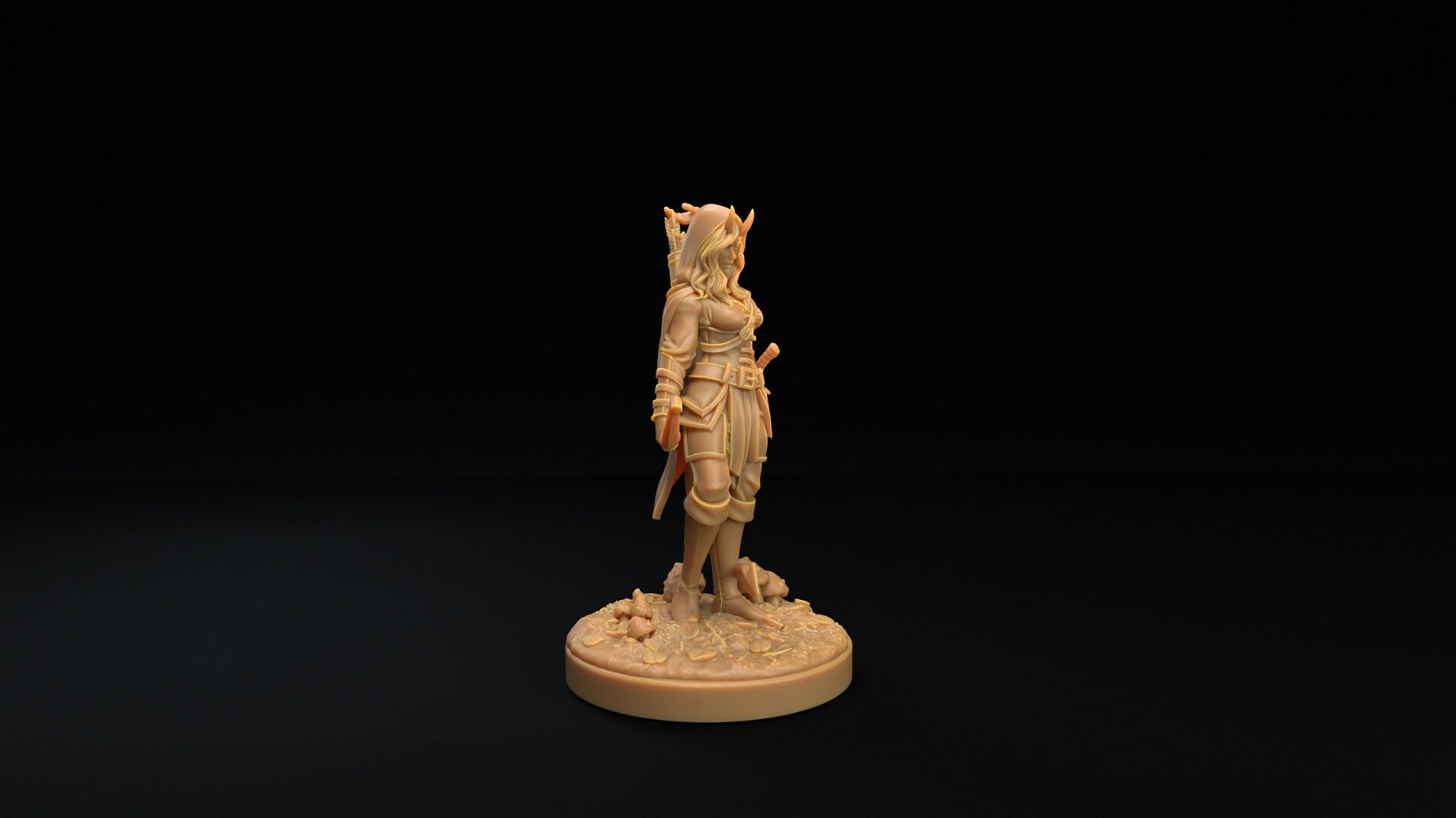 Tiefling Archer | Dragon Trappers Lodge | Winter Advent Calendar | 32mm Scale Resin Printed Tabletop RPG Figure For DND 5E and OPR