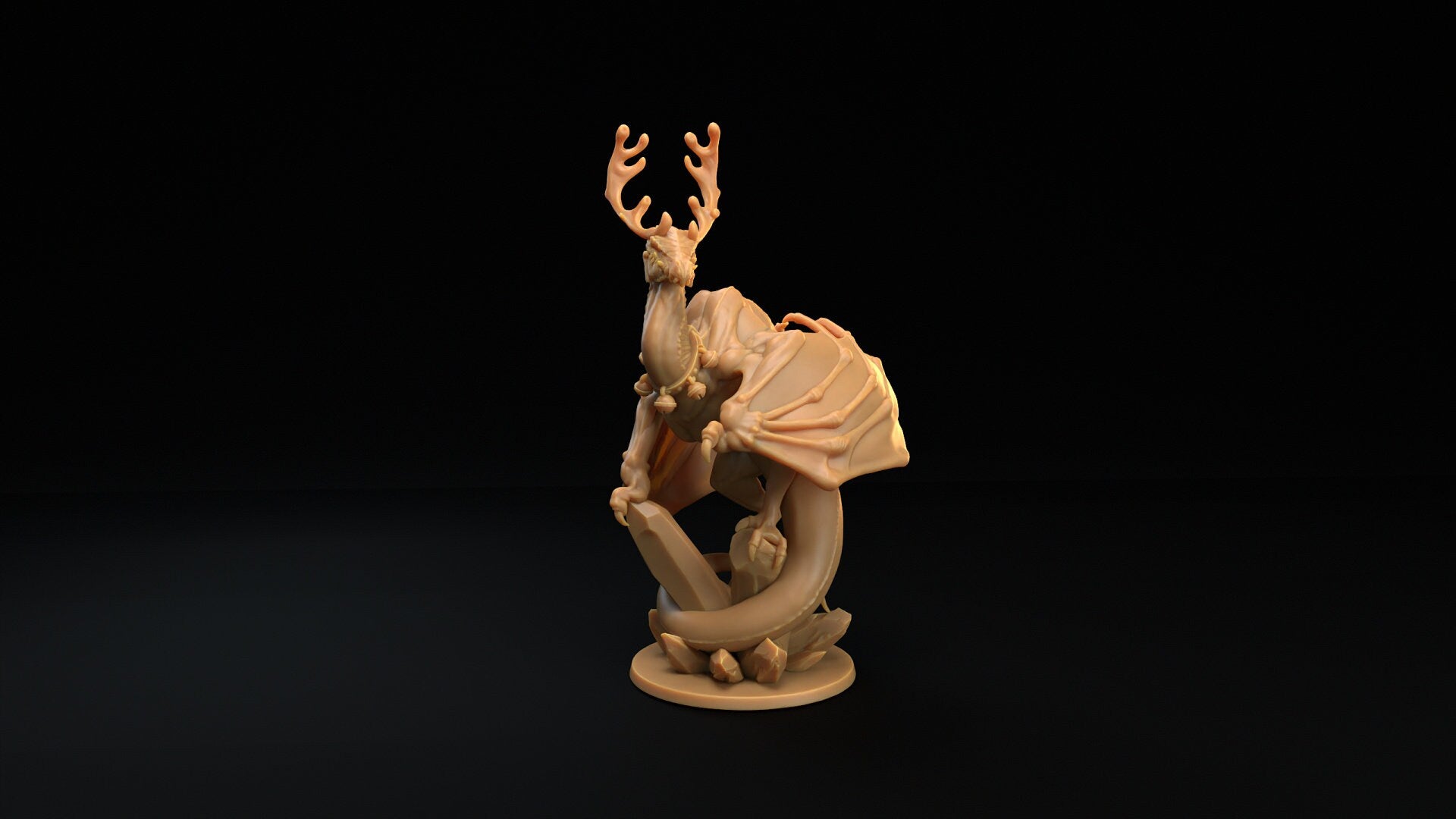 Christmas Dragon | Dragon Trappers Lodge | Winter Advent Calendar | 32mm Scale Resin Printed Tabletop RPG Figure For DND 5E and OPR