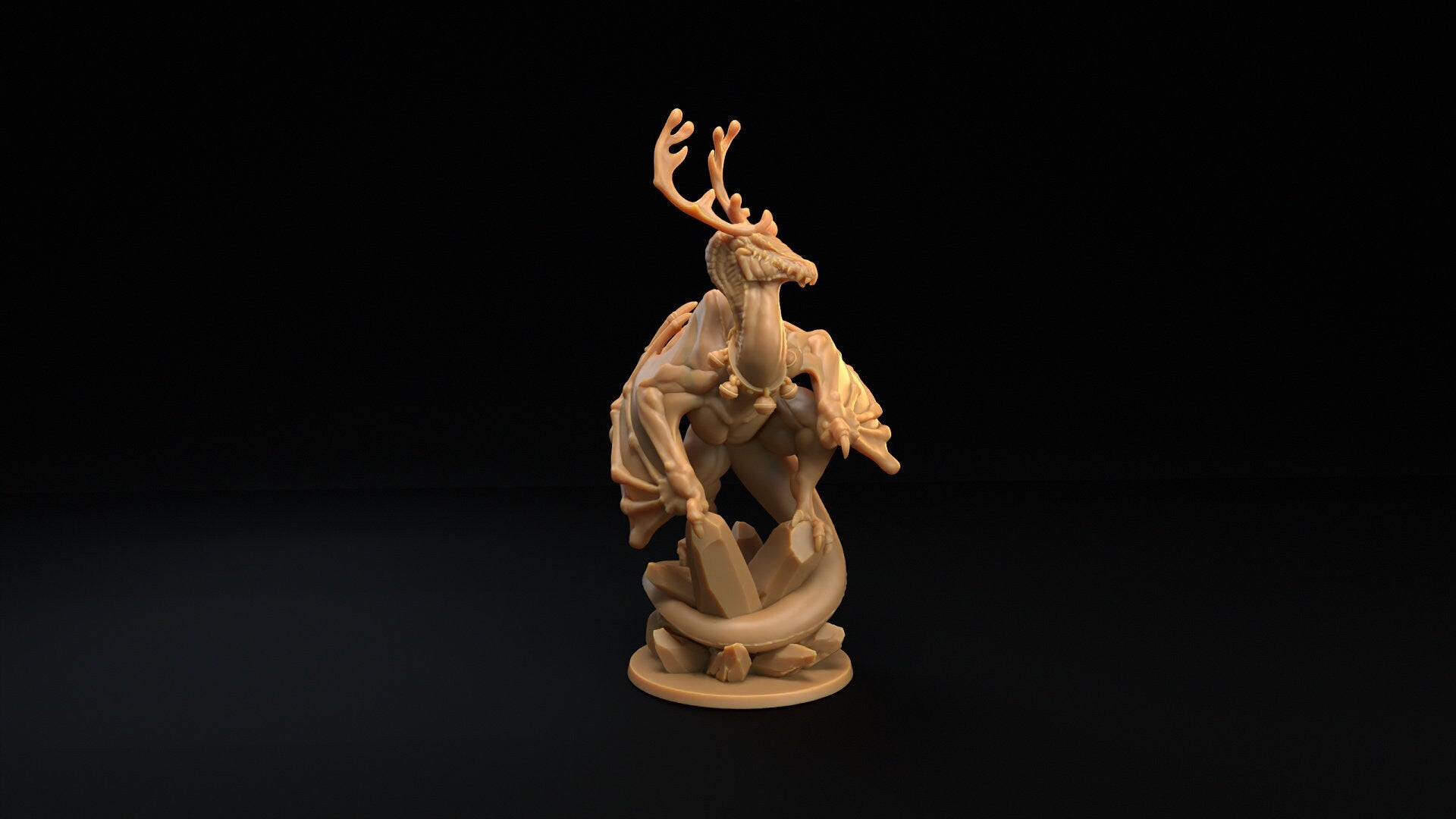 Christmas Dragon | Dragon Trappers Lodge | Winter Advent Calendar | 32mm Scale Resin Printed Tabletop RPG Figure For DND 5E and OPR