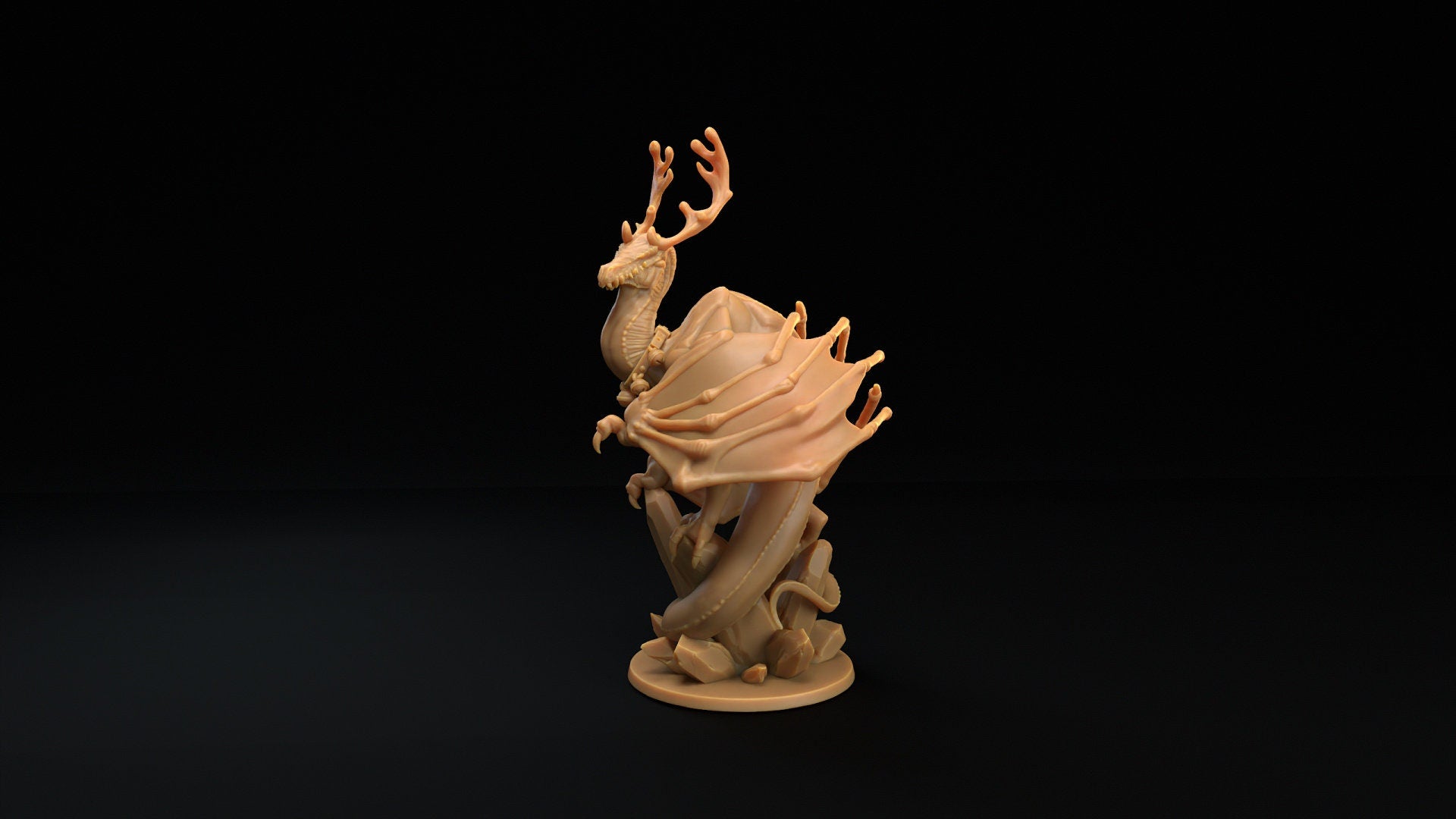 Christmas Dragon | Dragon Trappers Lodge | Winter Advent Calendar | 32mm Scale Resin Printed Tabletop RPG Figure For DND 5E and OPR