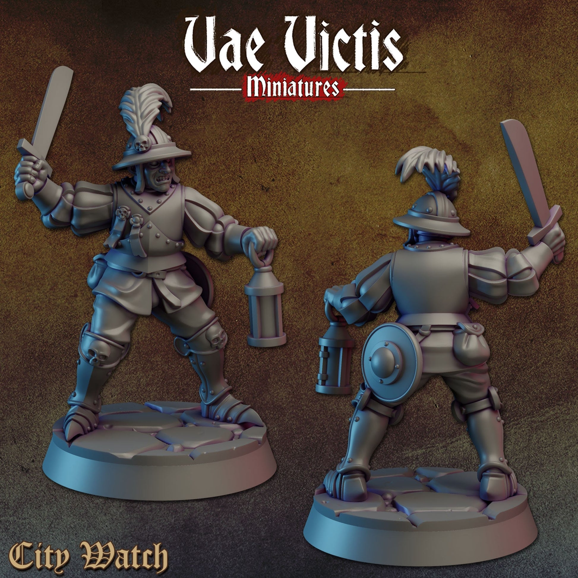 City Watch Set | Vae Victis Miniatures | Militiamen | 32mm Scale Resin Printed Tabletop RPG Figures for Tabletop Roleplaying or Wargaming