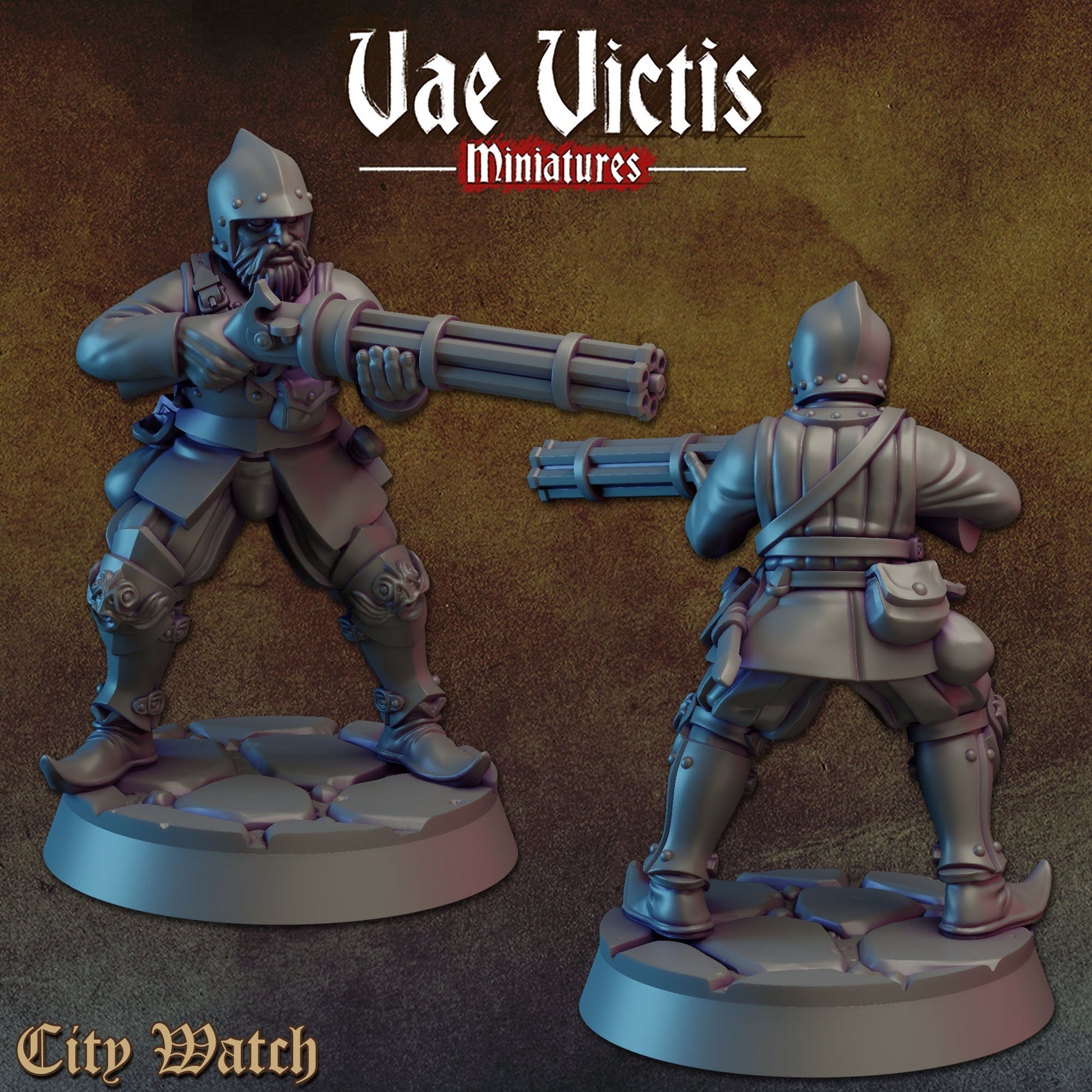 City Watch Set | Vae Victis Miniatures | Militiamen | 32mm Scale Resin Printed Tabletop RPG Figures for Tabletop Roleplaying or Wargaming