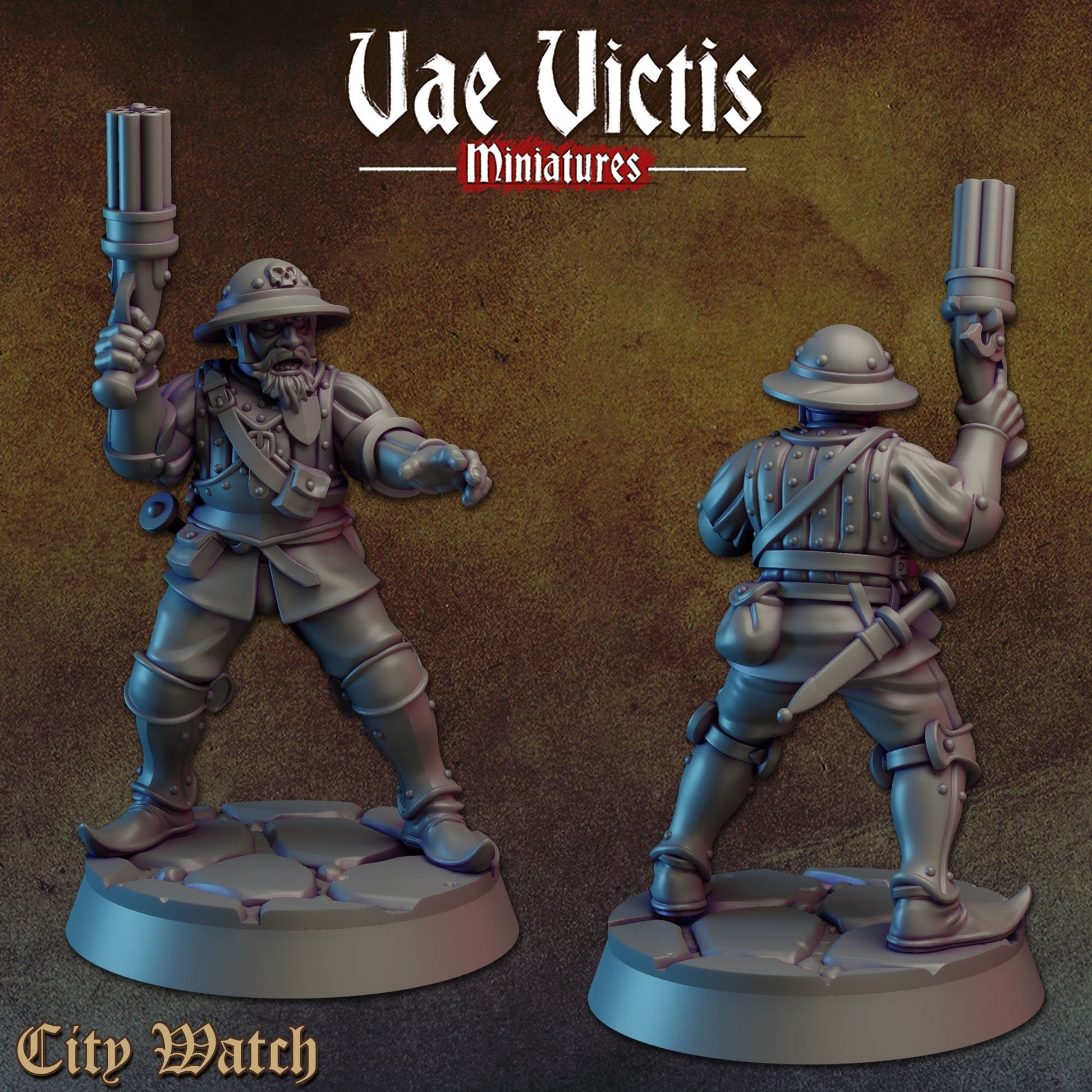 City Watch Set | Vae Victis Miniatures | Militiamen | 32mm Scale Resin Printed Tabletop RPG Figures for Tabletop Roleplaying or Wargaming