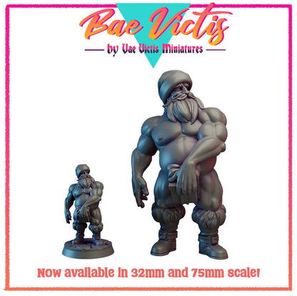 Santa | Bae Victis | Vae Victis Miniatures | Christmas Gift | 32mm and 75mm Scale Resin Printed Tabletop RPG Figures for TTRPG | Wargaming