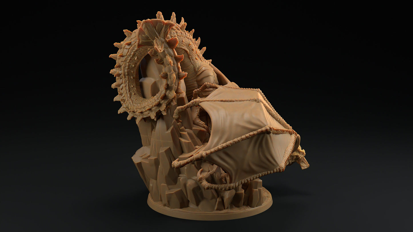 Grimgoreth | Dragon Trappers Lodge | Draconic Tyrant | Mountain Dragon | 32mm Scale Resin Printed Tabletop RPG Figure For DND 5E