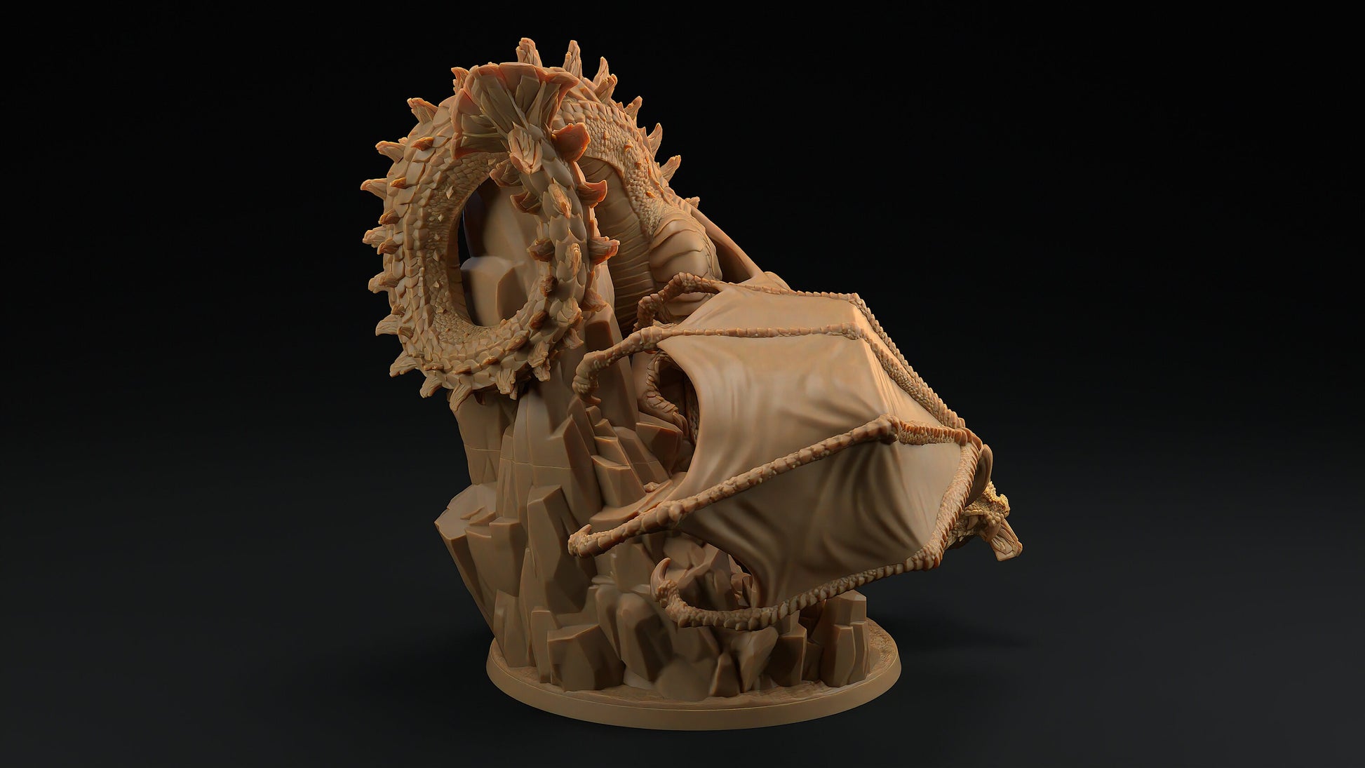Grimgoreth | Dragon Trappers Lodge | Draconic Tyrant | Mountain Dragon | 32mm Scale Resin Printed Tabletop RPG Figure For DND 5E