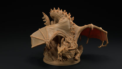 Grimgoreth | Dragon Trappers Lodge | Draconic Tyrant | Mountain Dragon | 32mm Scale Resin Printed Tabletop RPG Figure For DND 5E