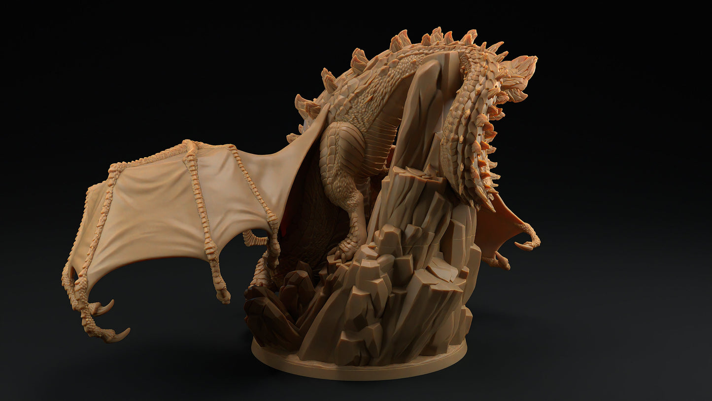 Grimgoreth | Dragon Trappers Lodge | Draconic Tyrant | Mountain Dragon | 32mm Scale Resin Printed Tabletop RPG Figure For DND 5E