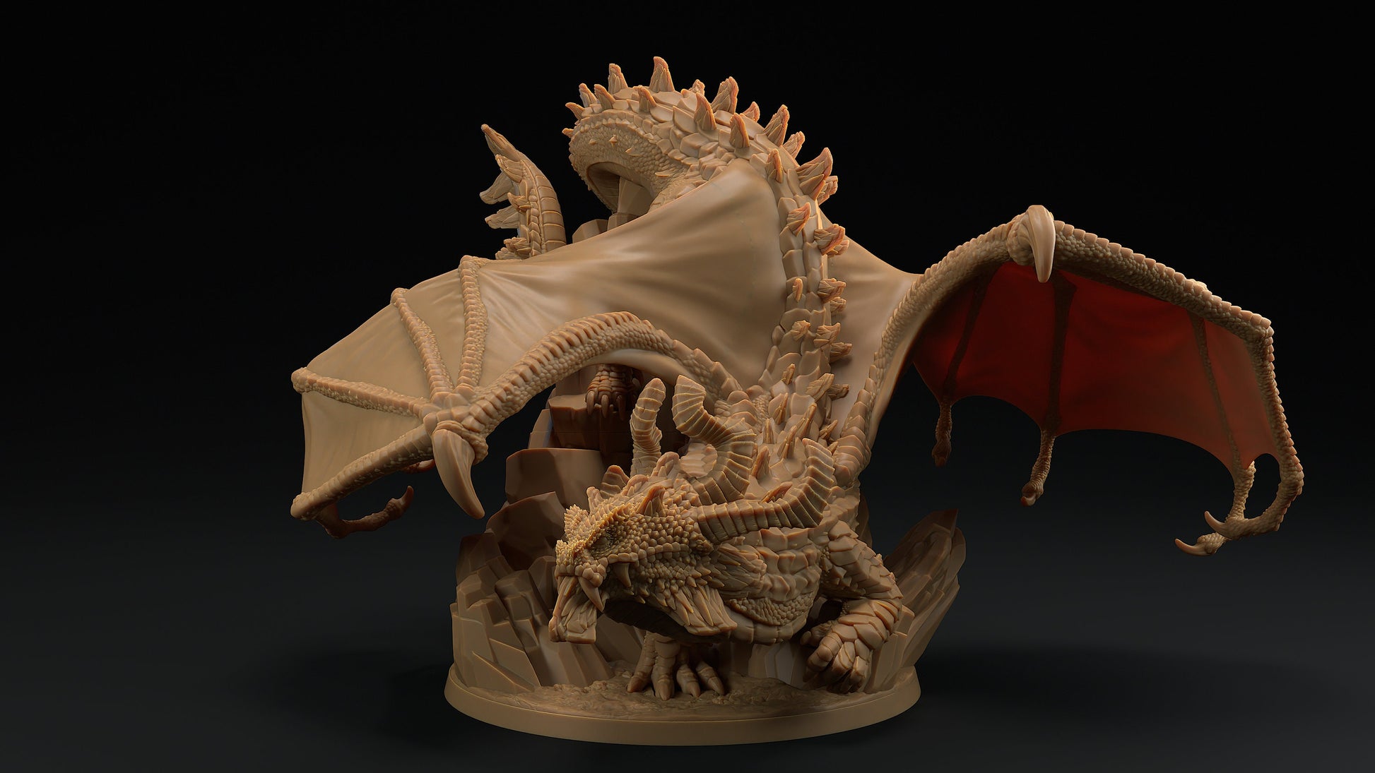 Grimgoreth | Dragon Trappers Lodge | Draconic Tyrant | Mountain Dragon | 32mm Scale Resin Printed Tabletop RPG Figure For DND 5E