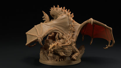 Grimgoreth | Dragon Trappers Lodge | Draconic Tyrant | Mountain Dragon | 32mm Scale Resin Printed Tabletop RPG Figure For DND 5E