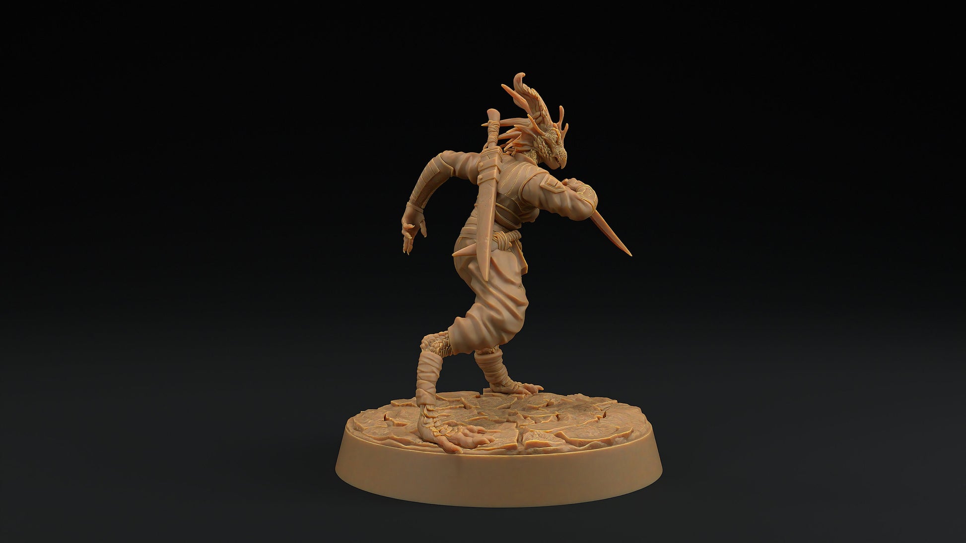 Nyxia Shadowblade | Dragon Trappers Lodge | Draconic Hero | Rogue Dragonborn | 32mm Scale Resin Printed Tabletop RPG Figure For DND 5E