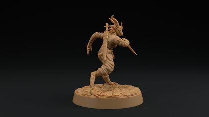 Nyxia Shadowblade | Dragon Trappers Lodge | Draconic Hero | Rogue Dragonborn | 32mm Scale Resin Printed Tabletop RPG Figure For DND 5E