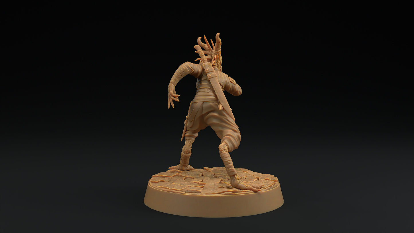 Nyxia Shadowblade | Dragon Trappers Lodge | Draconic Hero | Rogue Dragonborn | 32mm Scale Resin Printed Tabletop RPG Figure For DND 5E