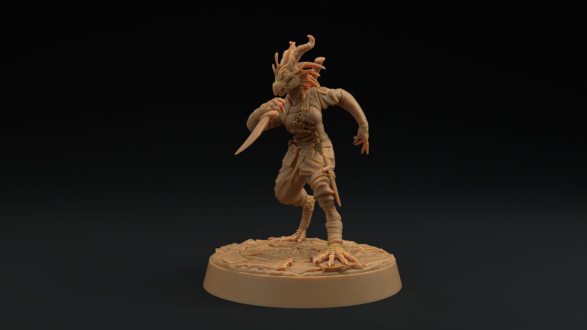 Nyxia Shadowblade | Dragon Trappers Lodge | Draconic Hero | Rogue Dragonborn | 32mm Scale Resin Printed Tabletop RPG Figure For DND 5E