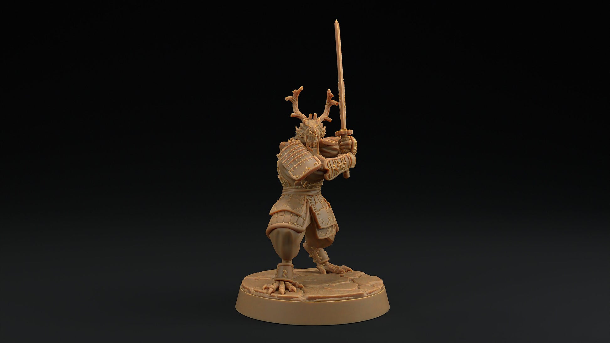 Ryuji Jadescale | Dragon Trappers Lodge | Draconic Hero | Samurai Dragonborn | 32mm Scale Resin Printed Tabletop RPG Figure For DND 5E