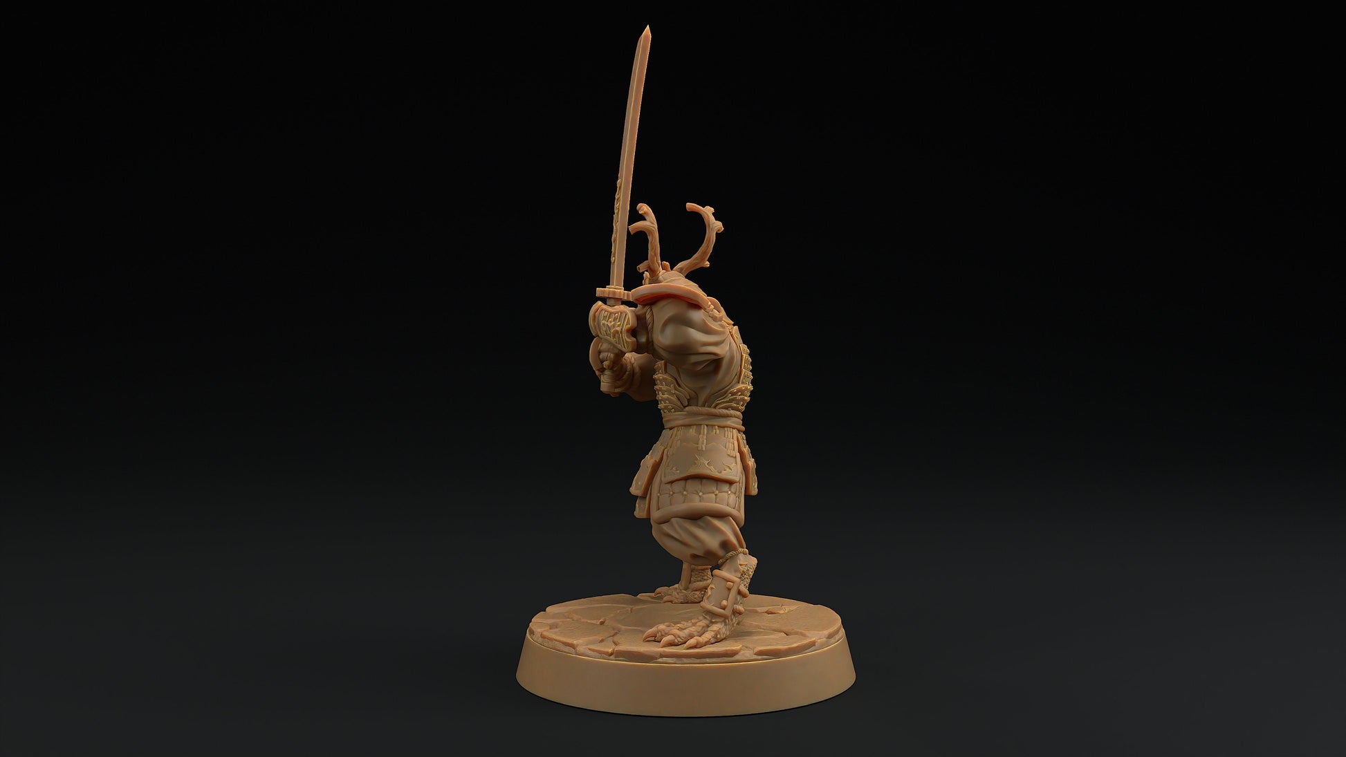 Ryuji Jadescale | Dragon Trappers Lodge | Draconic Hero | Samurai Dragonborn | 32mm Scale Resin Printed Tabletop RPG Figure For DND 5E
