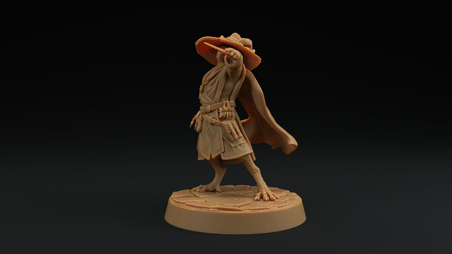 Scrymir, Draco Magus | Dragon Trappers Lodge | Draconic Hero | Wizard Dragonborn | 32mm Scale Resin Printed Tabletop RPG Figure For DND 5E