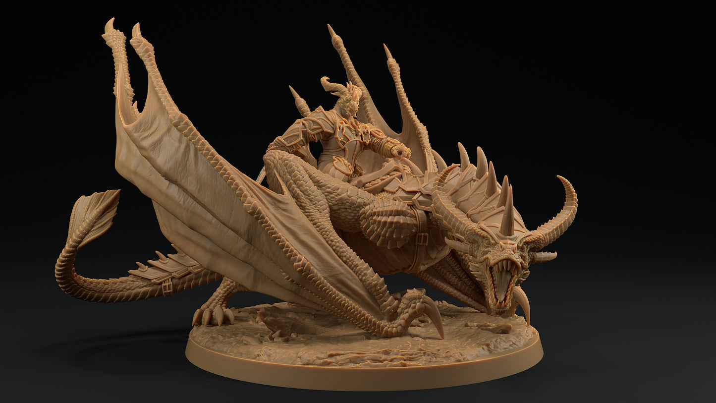Talonheart | Dragon Trappers Lodge | Draconic Hero | Rider Dragonborn | 32mm Scale Resin Printed Tabletop RPG Figure For DND 5E
