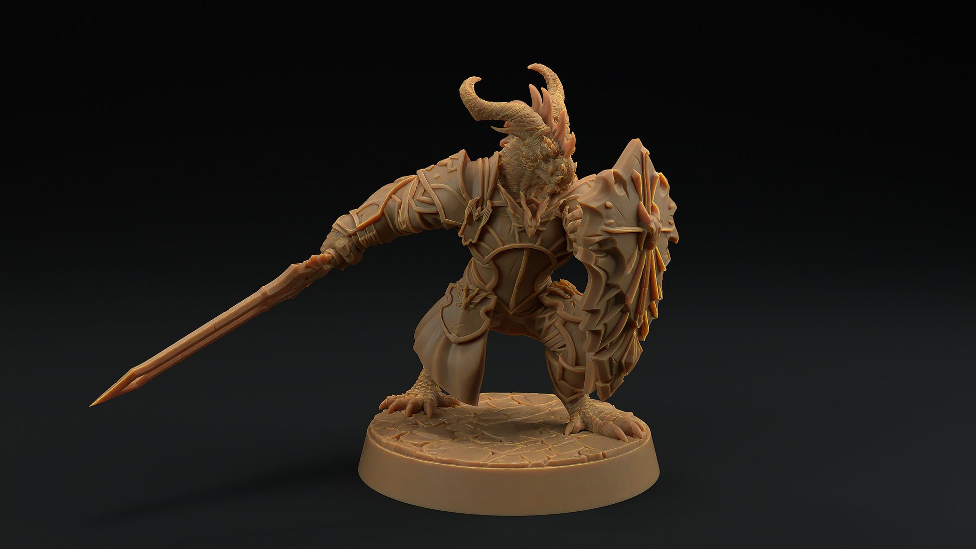 Thaedric Stormscale | Dragon Trappers Lodge | Draconic Hero | knight Dragonborn | 32mm Scale Resin Printed Tabletop RPG Figure For DND 5E