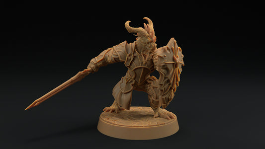 Thaedric Stormscale | Dragon Trappers Lodge | Draconic Hero | knight Dragonborn | 32mm Scale Resin Printed Tabletop RPG Figure For DND 5E