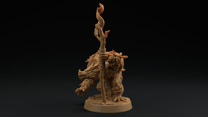 Thorneclaw Primal Caller | Dragon Trappers Lodge | Draconic Hero | Shaman Dragonborn | 32mm Scale Resin Printed Tabletop RPG Figure For DND
