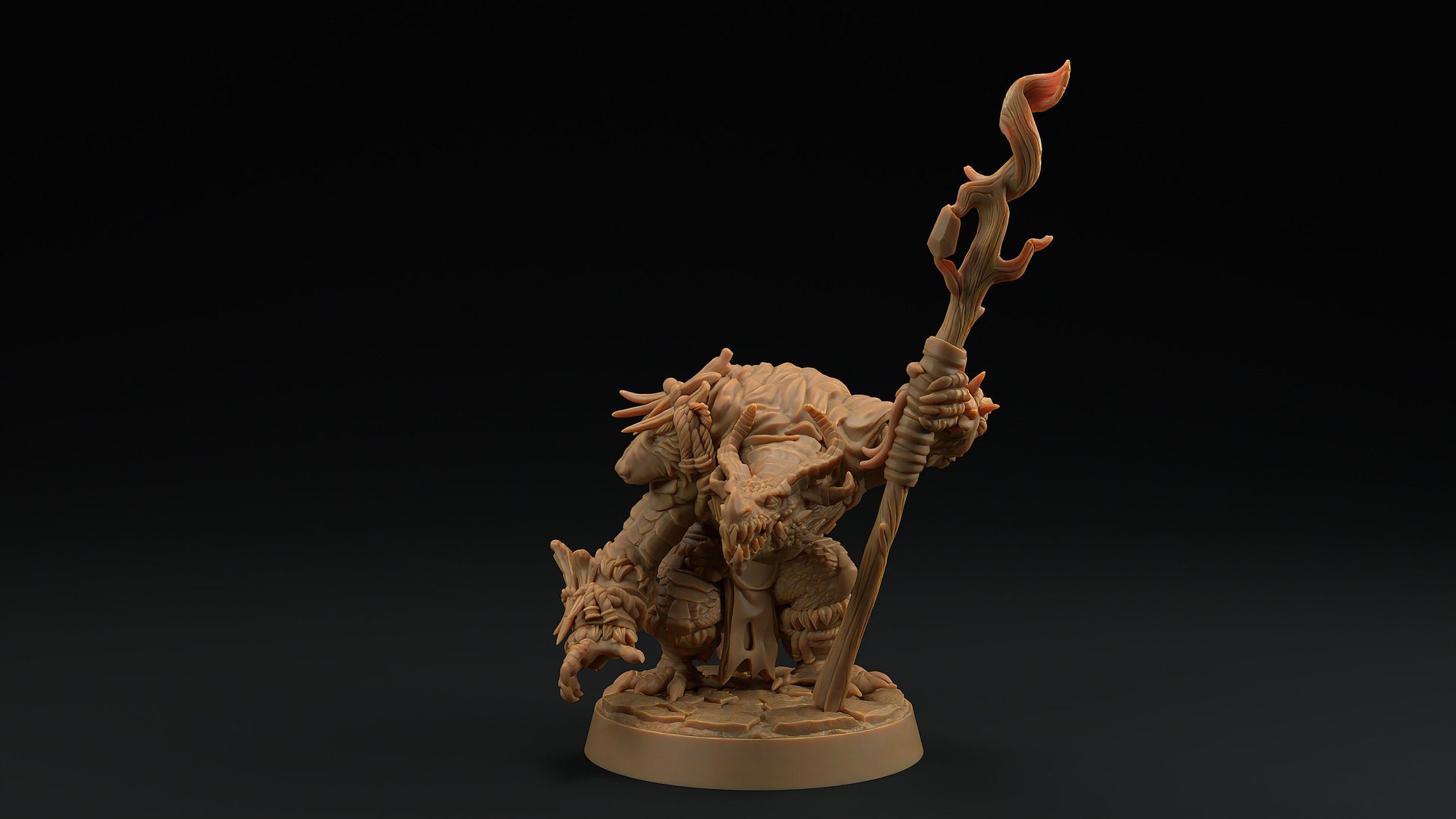 Thorneclaw Primal Caller | Dragon Trappers Lodge | Draconic Hero | Shaman Dragonborn | 32mm Scale Resin Printed Tabletop RPG Figure For DND