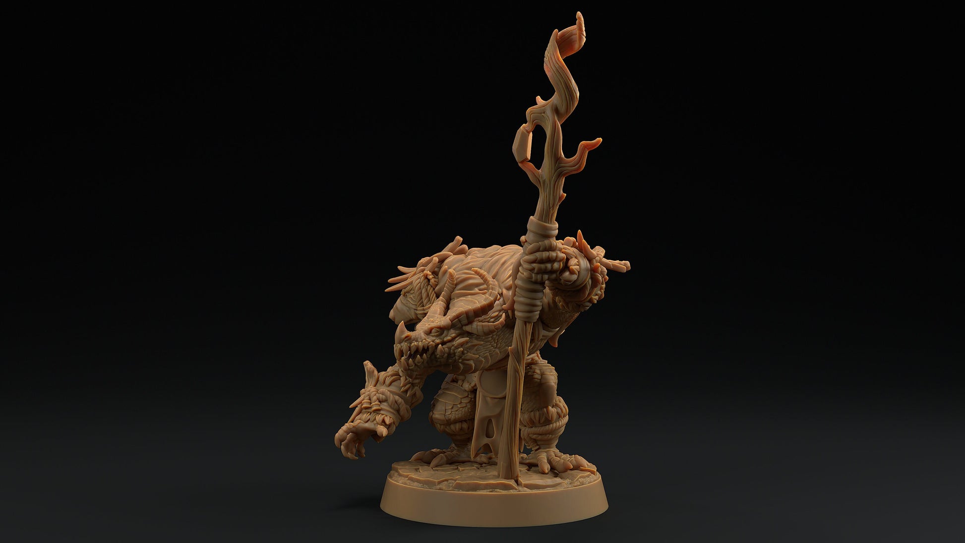 Thorneclaw Primal Caller | Dragon Trappers Lodge | Draconic Hero | Shaman Dragonborn | 32mm Scale Resin Printed Tabletop RPG Figure For DND