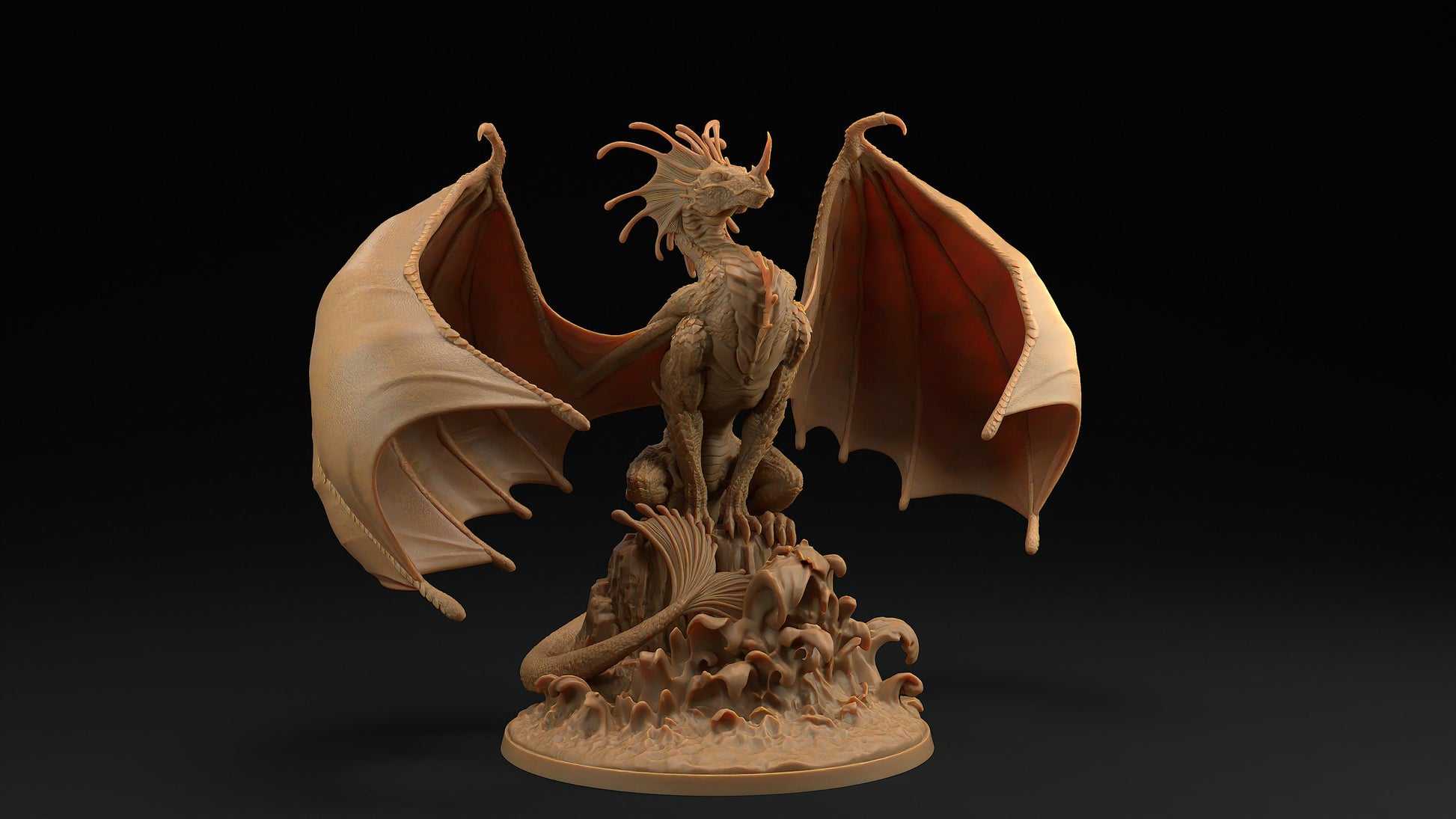 Vellithrax | Dragon Trappers Lodge | Draconic Tyrant | Tempest Storm Dragon | 32mm Scale Resin Printed Tabletop RPG Figure For DND 5E