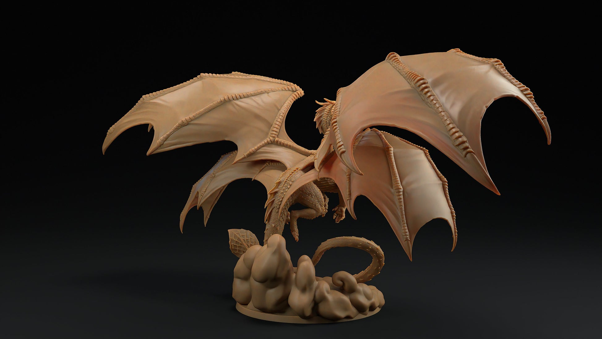 Zephys | Dragon Trappers Lodge | Draconic Tyrant | Wind Dragon | 32mm Scale Resin Printed Tabletop RPG Figure For DND 5E