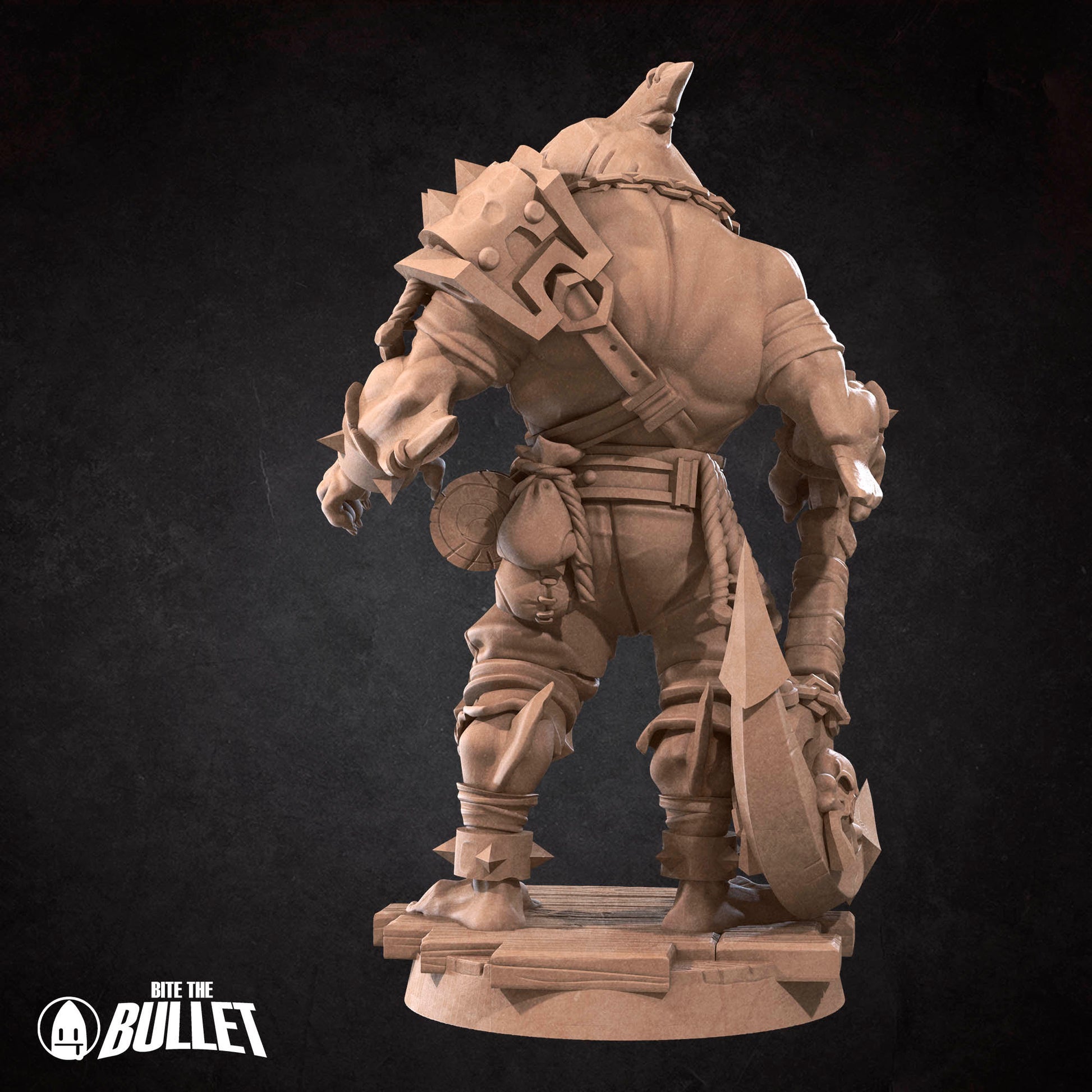 Sharkfolk Bandit Boss | Bite The Bullet | Bullet Town Fishing Village | 35mm Scale Resin Printed Tabletop RPG Miniature Figures For DND 5E