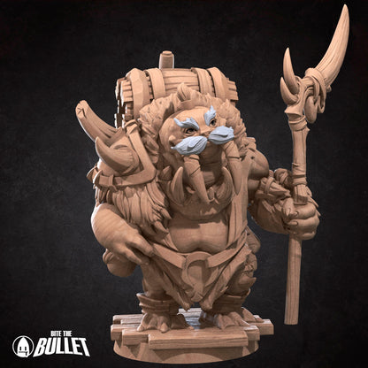 Walrus Mead Vendor | Bite The Bullet | Bullet Town Fishing Village | 35mm Scale Resin Printed Tabletop RPG Miniature Figures For DND 5E