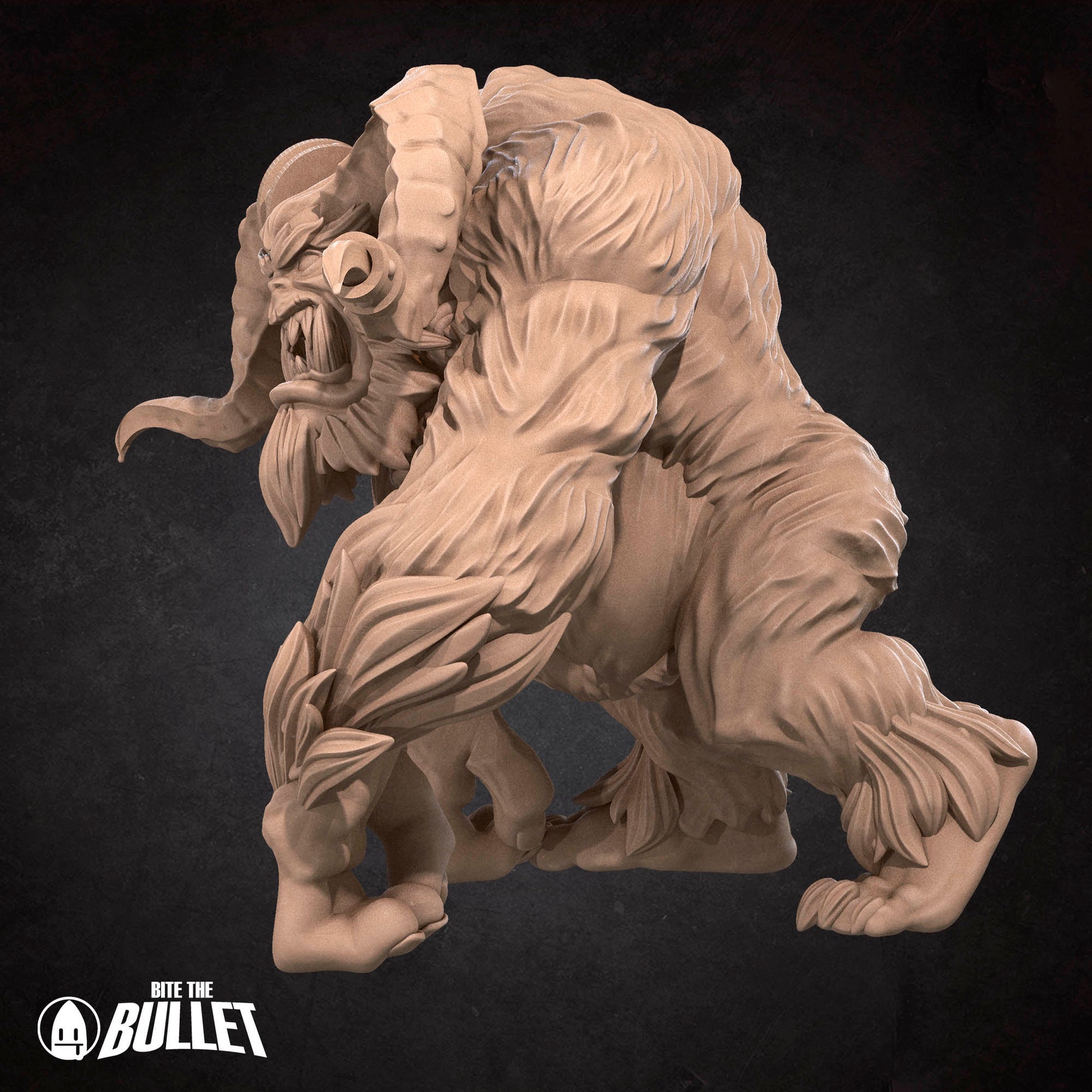 Yeti Monster | Bite The Bullet | Bullet Town Fishing Village | 35mm Scale Resin Printed Tabletop RPG Miniature Figures For DND 5E