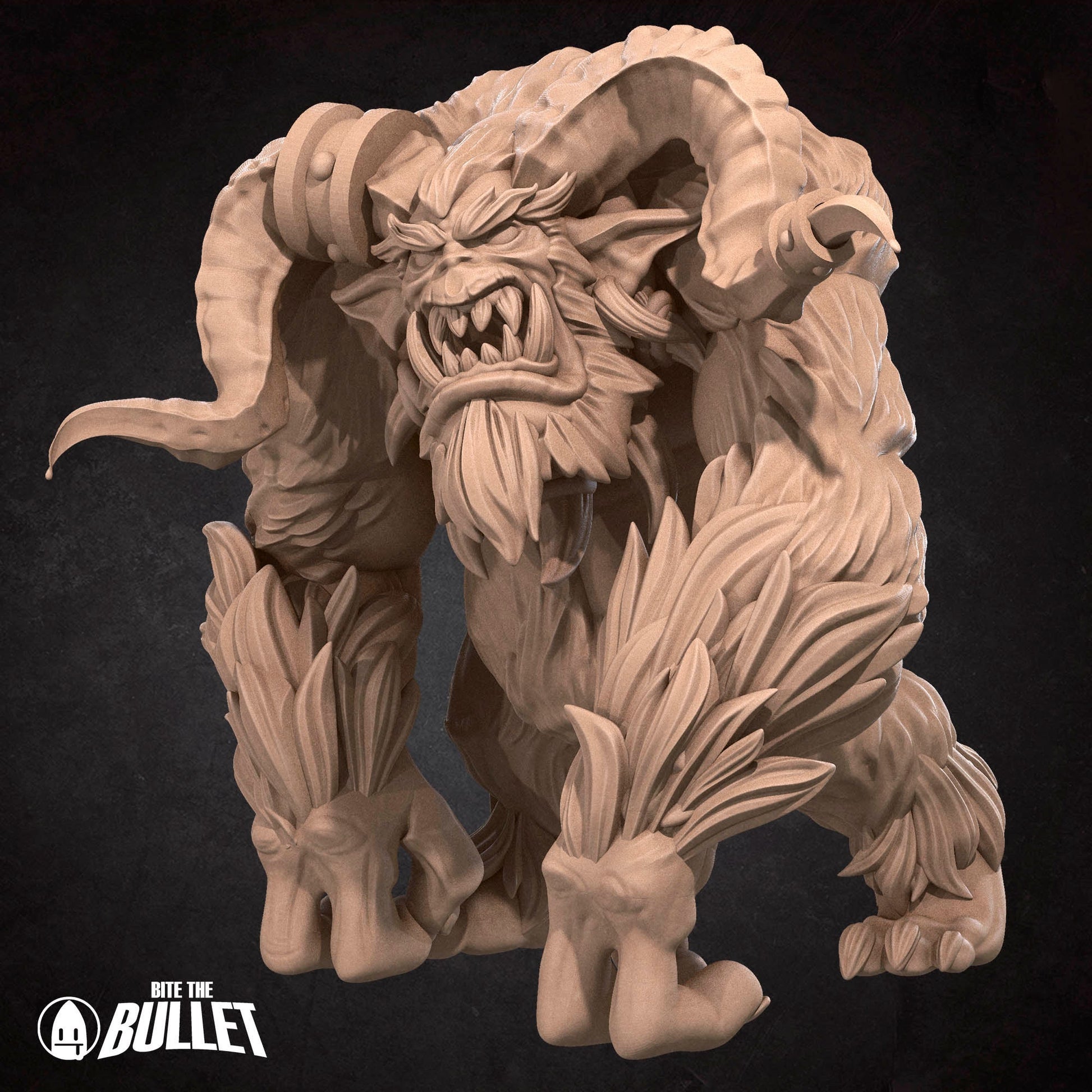 Yeti Monster | Bite The Bullet | Bullet Town Fishing Village | 35mm Scale Resin Printed Tabletop RPG Miniature Figures For DND 5E