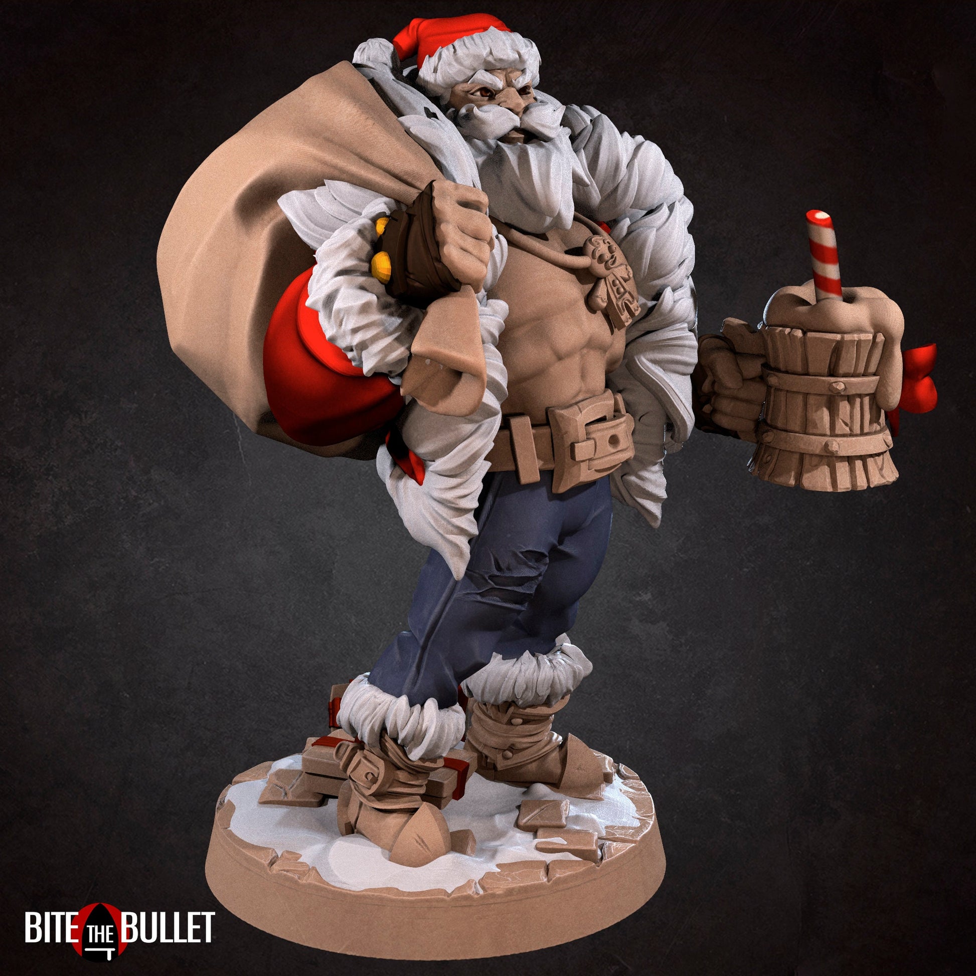 Klaus | Bite The Bullet | Sexy Santa | Bullet Town Christmas | 35mm Scale Resin Printed Tabletop RPG Miniature Figures For DND 5E