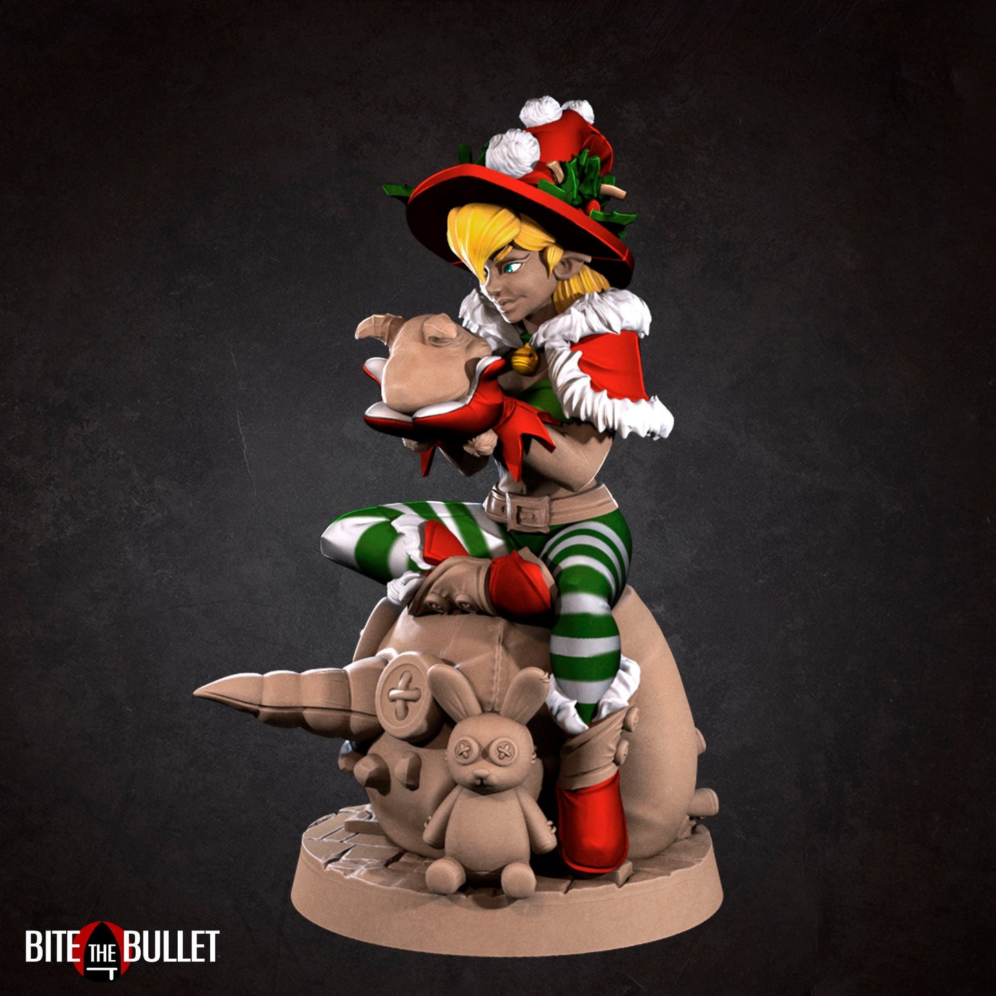 Jingle | NSFW Option | Bite The Bullet | Bullet Town Christmas | 35mm Scale Resin Printed Tabletop RPG Miniature Figures For DND 5E