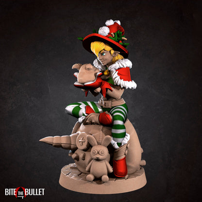 Jingle | NSFW Option | Bite The Bullet | Bullet Town Christmas | 35mm Scale Resin Printed Tabletop RPG Miniature Figures For DND 5E