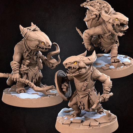 Kobold Set | Bite The Bullet | Bullet Town Christmas | 35mm Scale Resin Printed Tabletop RPG Miniature Figures For DND 5E