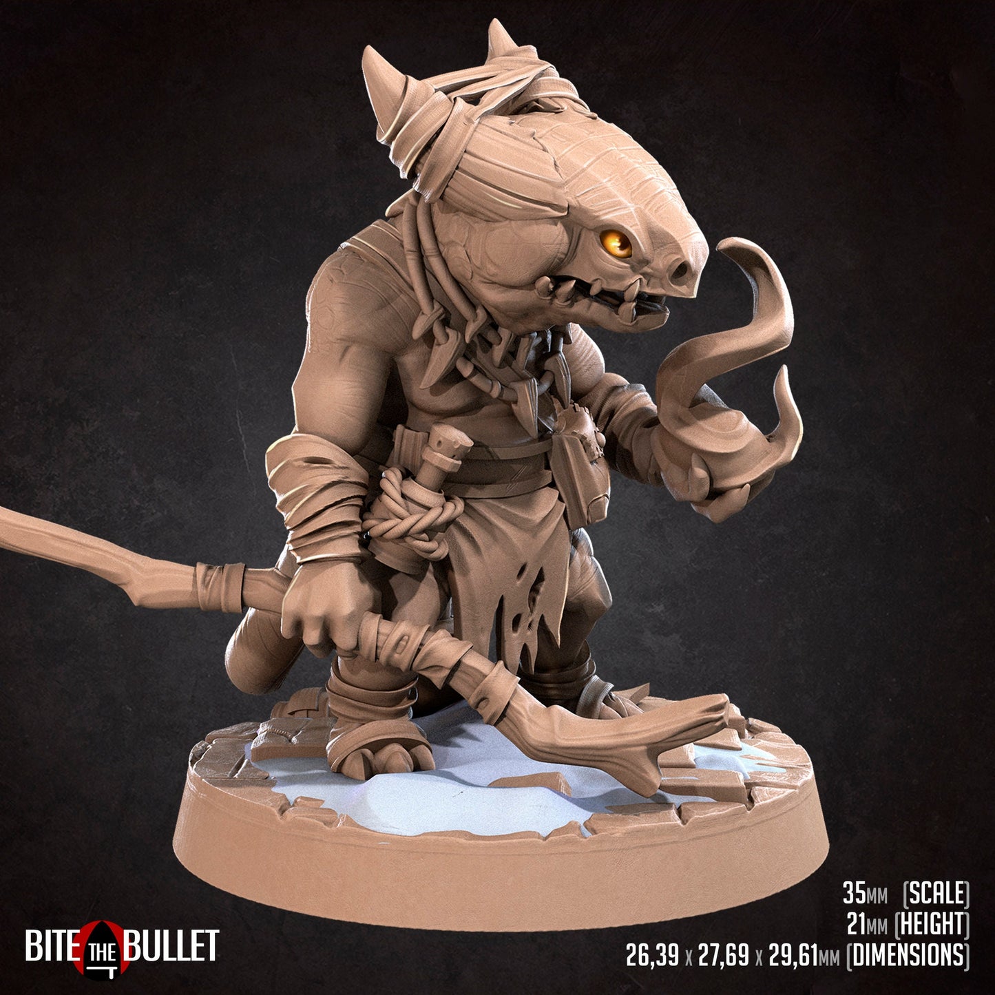 Kobold Set | Bite The Bullet | Bullet Town Christmas | 35mm Scale Resin Printed Tabletop RPG Miniature Figures For DND 5E