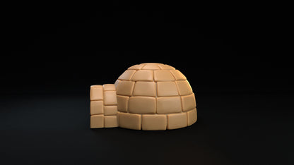 Igloo | Dragon Trappers Lodge | Winter Advent Calendar | 32mm Scale Resin Printed Tabletop RPG Terrain For DND 5E and One Page Rules