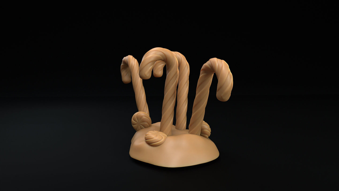 Giant Candy Canes | Dragon Trappers Lodge | Winter Advent Calendar | 32mm Scale Resin Printed Tabletop RPG Terrain For DND 5E and OPR