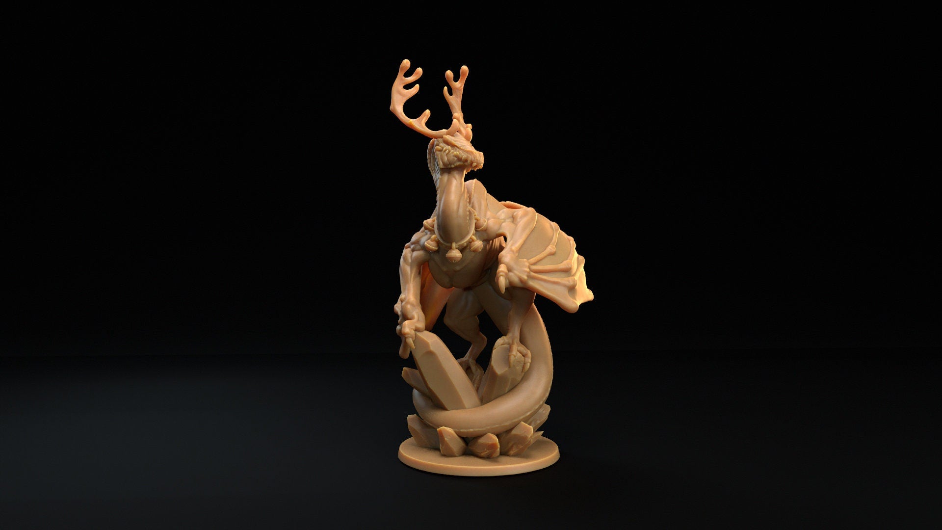 Christmas Dragon | Dragon Trappers Lodge | Winter Advent Calendar | 32mm Scale Resin Printed Tabletop RPG Figure For DND 5E and OPR
