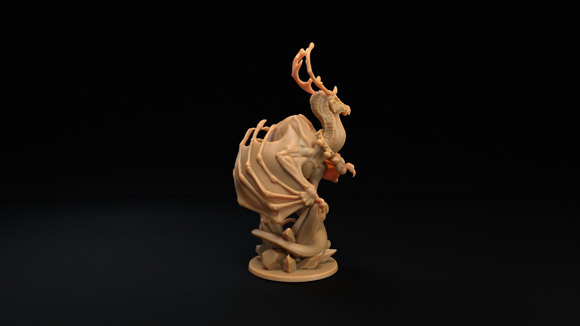 Christmas Dragon | Dragon Trappers Lodge | Winter Advent Calendar | 32mm Scale Resin Printed Tabletop RPG Figure For DND 5E and OPR