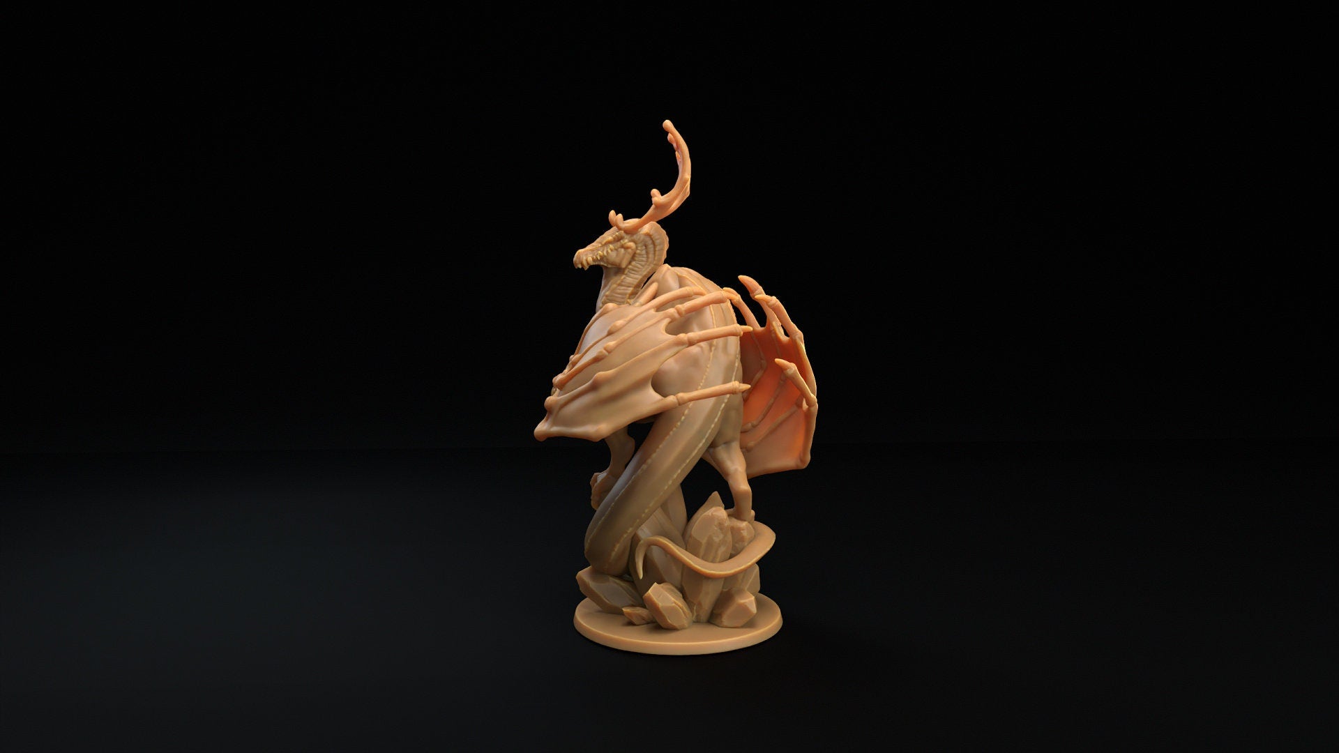 Christmas Dragon | Dragon Trappers Lodge | Winter Advent Calendar | 32mm Scale Resin Printed Tabletop RPG Figure For DND 5E and OPR