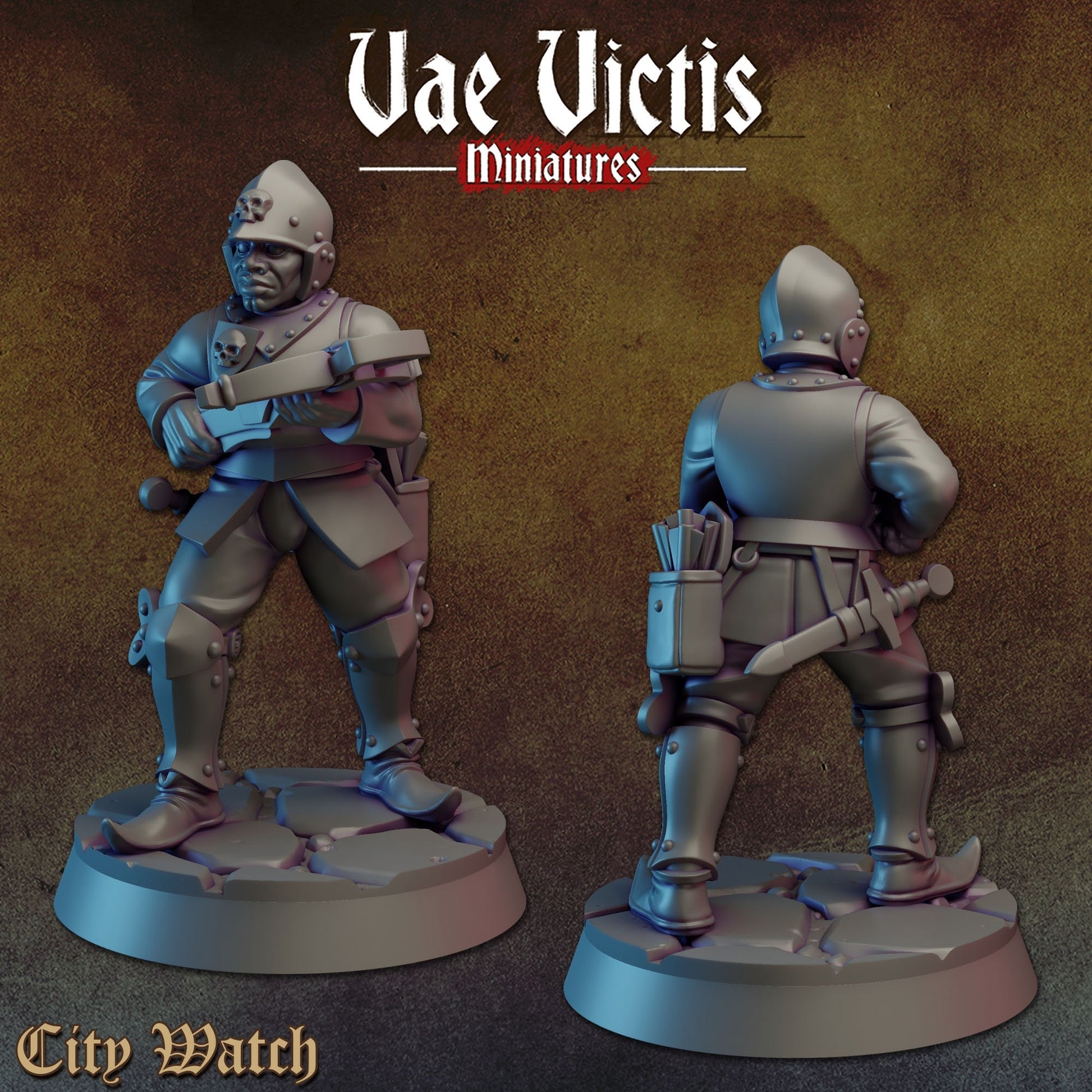 City Watch Set | Vae Victis Miniatures | Militiamen | 32mm Scale Resin Printed Tabletop RPG Figures for Tabletop Roleplaying or Wargaming