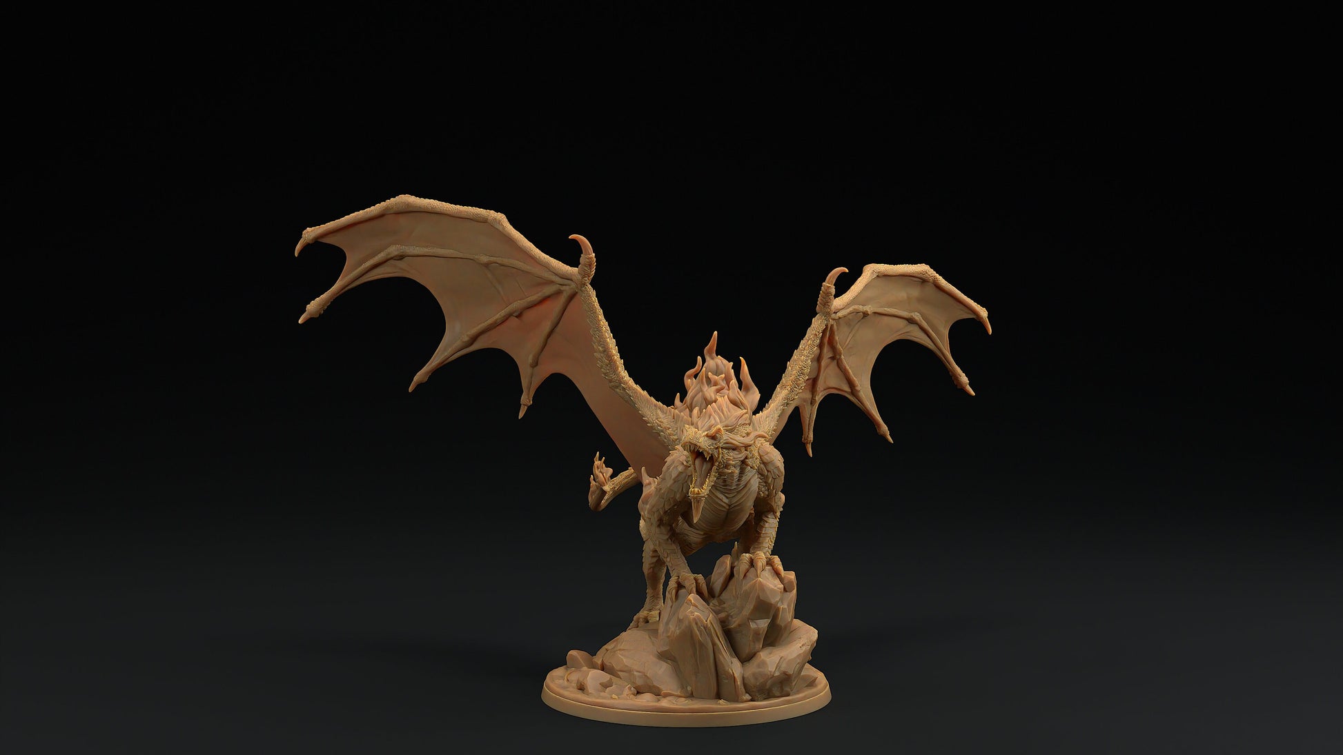 Infernorthor | Dragon Trappers Lodge | Draconic Tyrant | Fire Storm Dragon | 32mm Scale Resin Printed Tabletop RPG Figure For DND 5E