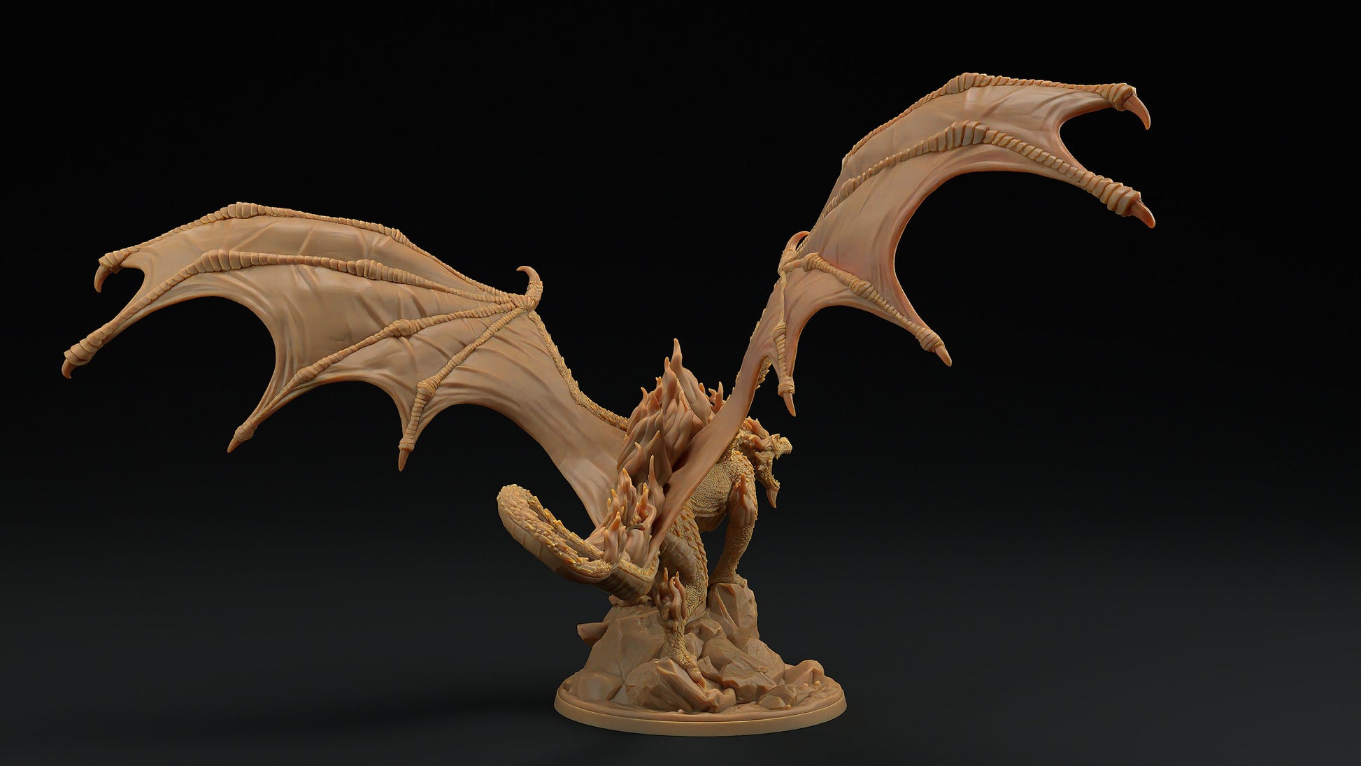 Infernorthor | Dragon Trappers Lodge | Draconic Tyrant | Fire Storm Dragon | 32mm Scale Resin Printed Tabletop RPG Figure For DND 5E