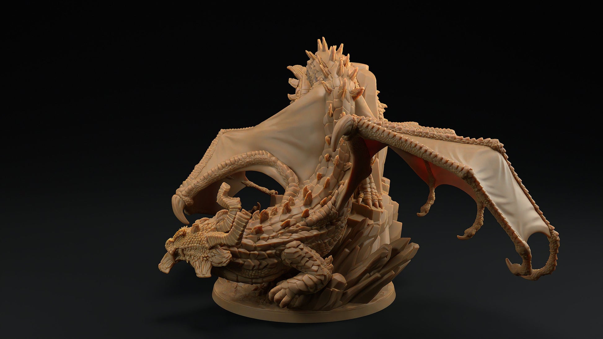 Grimgoreth | Dragon Trappers Lodge | Draconic Tyrant | Mountain Dragon | 32mm Scale Resin Printed Tabletop RPG Figure For DND 5E