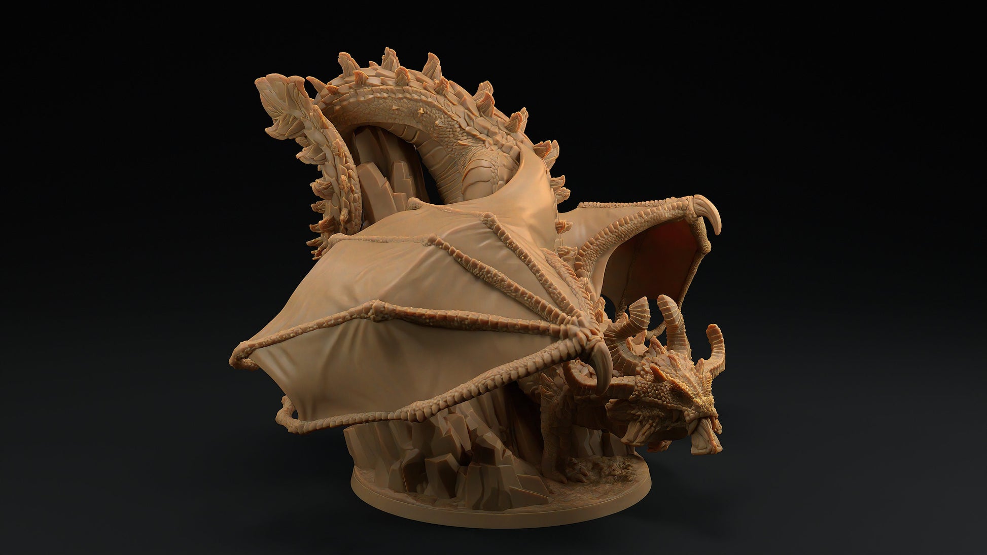 Grimgoreth | Dragon Trappers Lodge | Draconic Tyrant | Mountain Dragon | 32mm Scale Resin Printed Tabletop RPG Figure For DND 5E