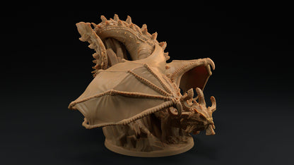 Grimgoreth | Dragon Trappers Lodge | Draconic Tyrant | Mountain Dragon | 32mm Scale Resin Printed Tabletop RPG Figure For DND 5E